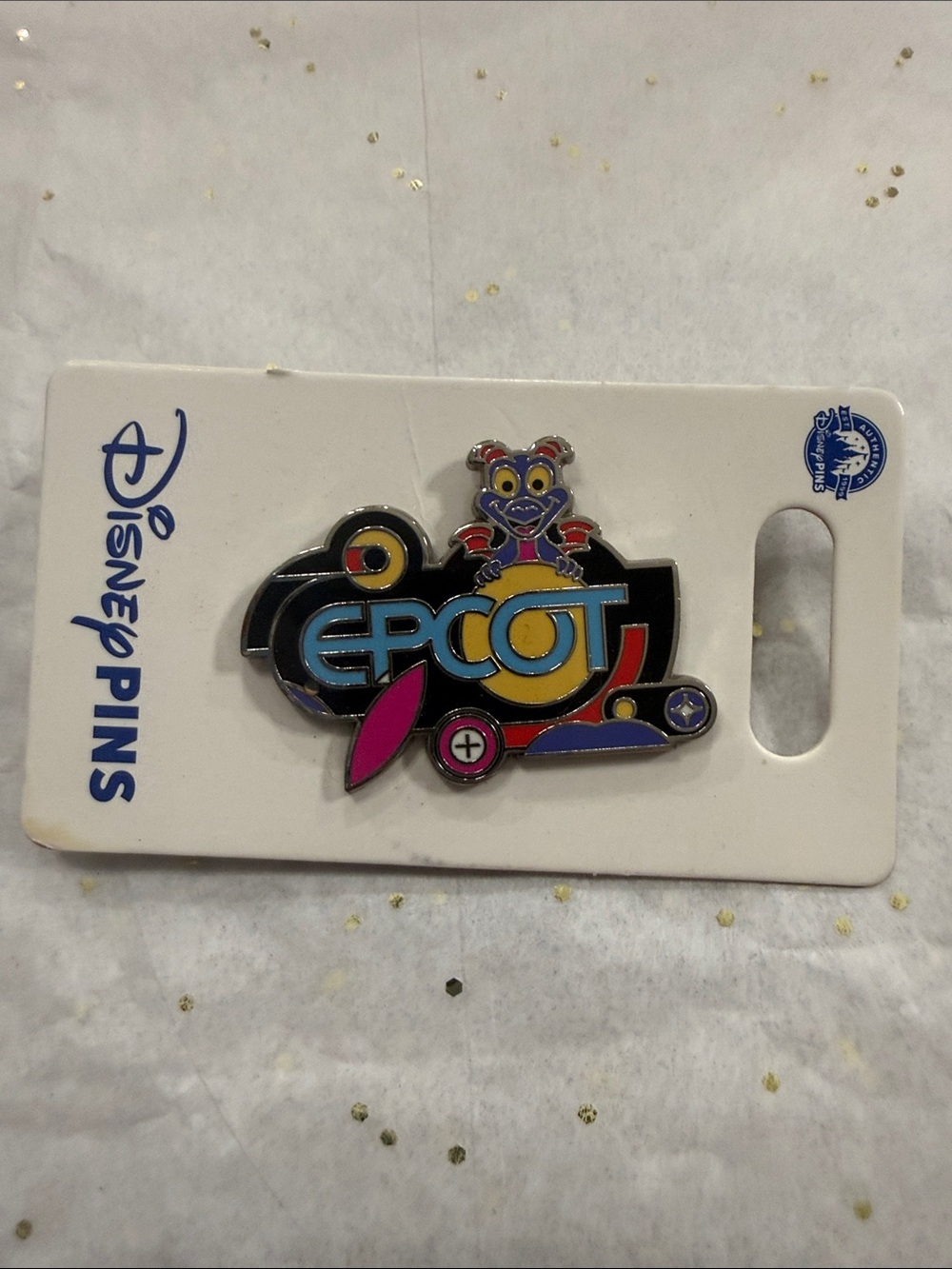 Disney EPCOT Multicolor Logo Pin with Figment Accent